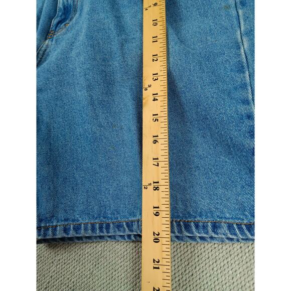 Calvin Klein Vintage Jean Shorts Men's 37X8 Blue Stone Wash Baggy Street Grunge - Picture 11 of 13